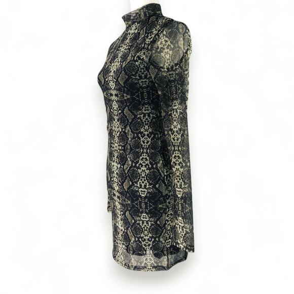 EUC Urban Outfitters Siren Bodycon Dress Sz M Snake Print Green Black Y2K Grunge - Picture 1 of 8